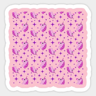 Cute pink unicorn pony Sticker